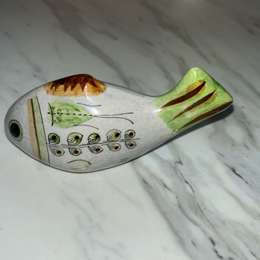 Tonala pottery mexican hand painted fish
